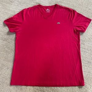 Lacoste classic V neck cotton tshirt
